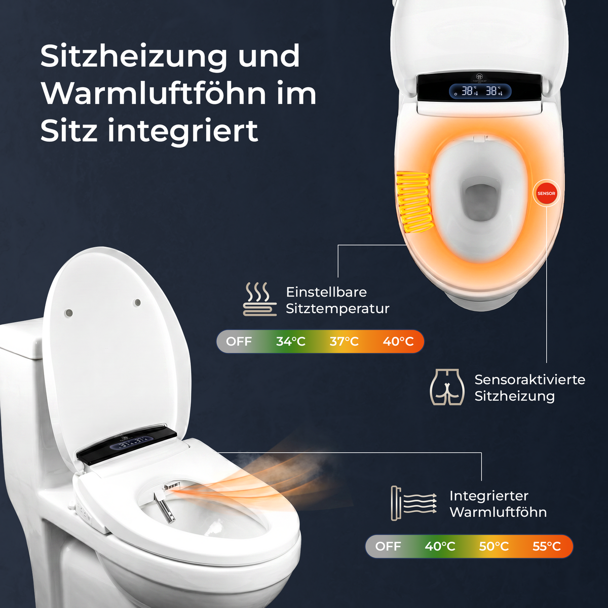 Dusch-WC Aufsatz mit Fernbedienung, TokyoSeat