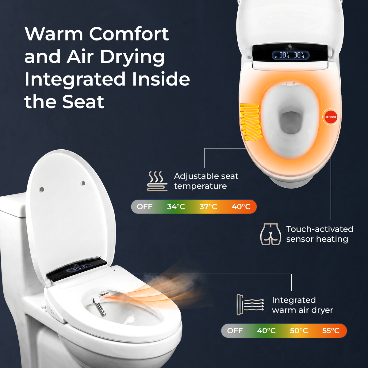 Japanese Toilet Seat with Remote Control TokyoSeat