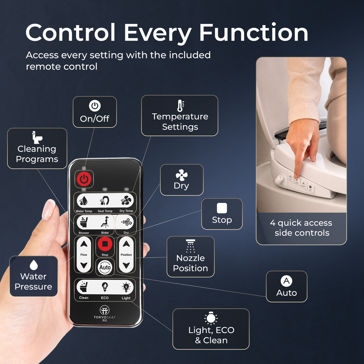 Japanese Toilet Seat with Remote Control TokyoSeat