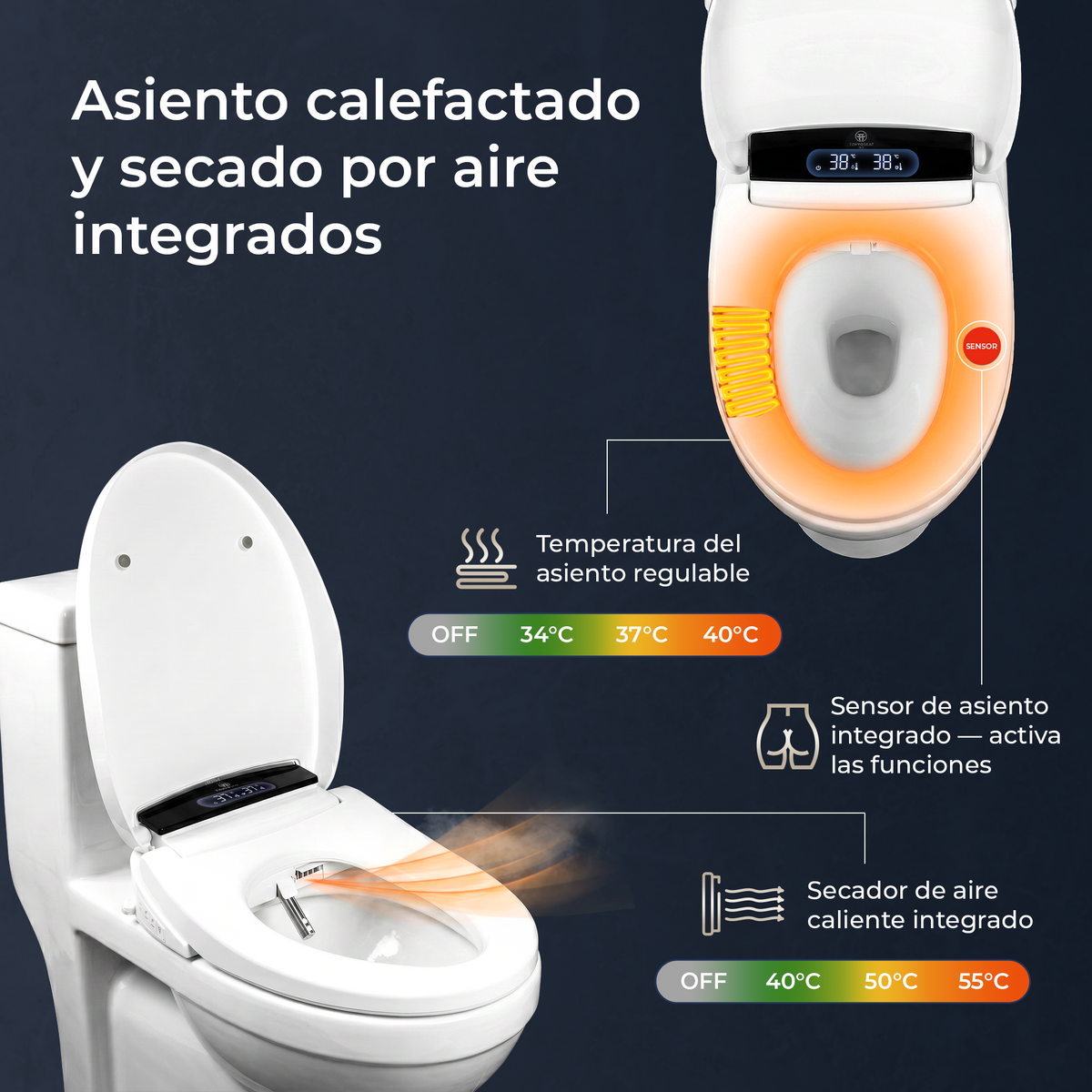 Asiento Inodoro Inteligente TokyoSeat con Mando a Distancia