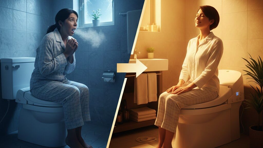 toilette japonaise avec cuvette chauffante